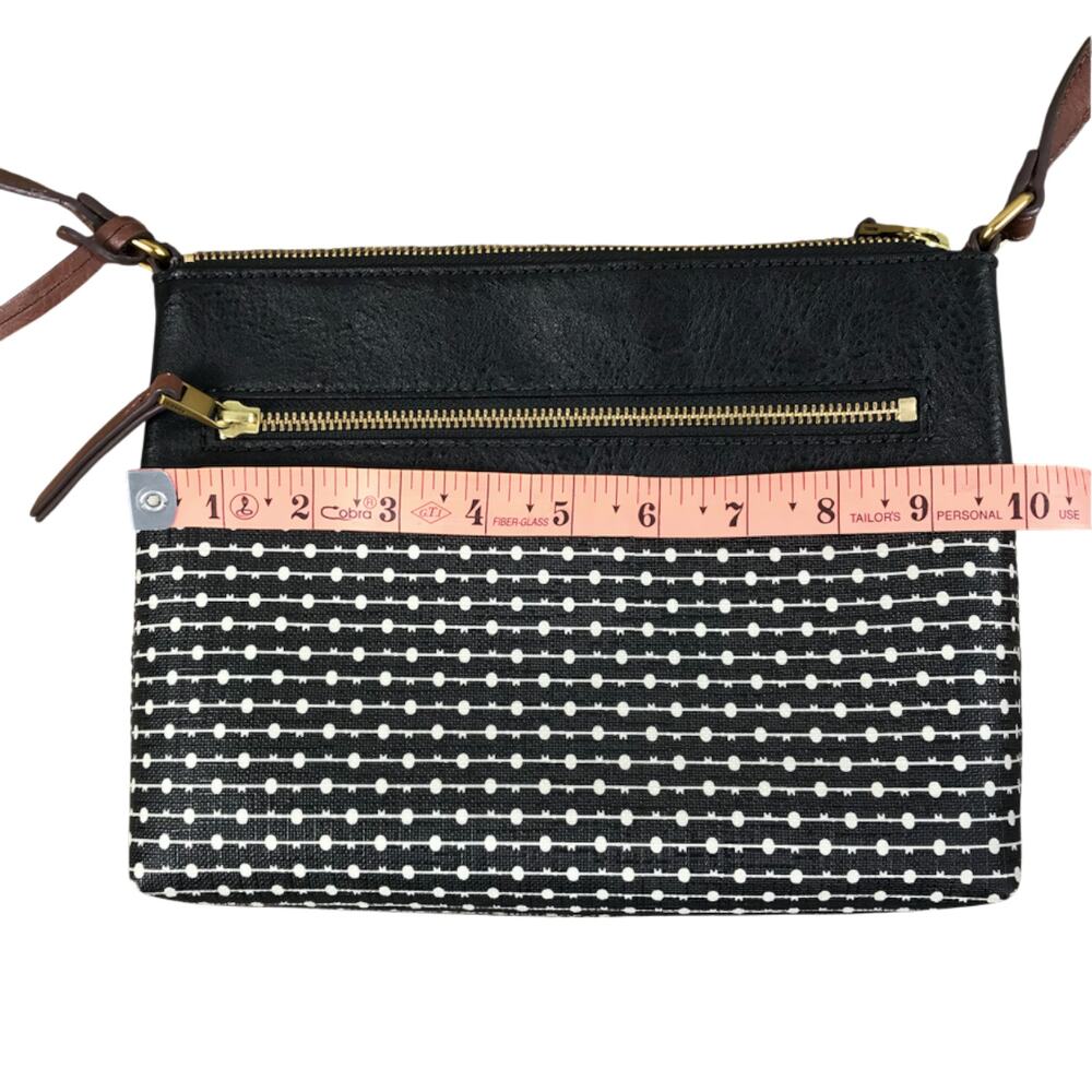 FOSSIL Fiona Printed Crossbody Bag Black White Everyday Office Travel Classic - Picture 12 of 13